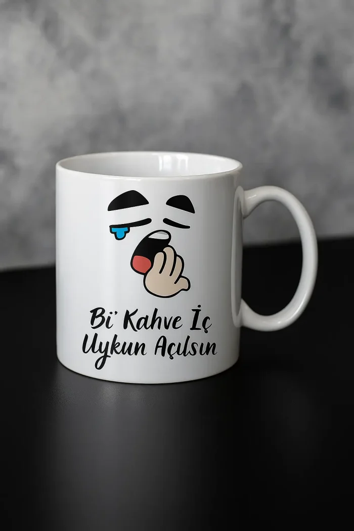 Uykun Açılsın Yazılı Baskılı Kupa Bardak