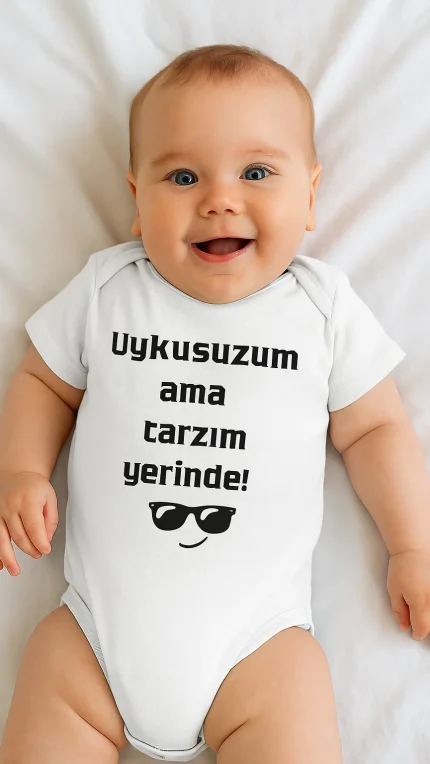 Tarzım Yerinde Yazılı Bebek Zıbını